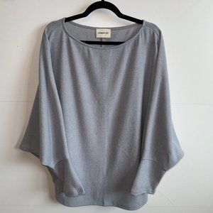 NEW! Light Slate Grey Fleecy Dolman Glitter Top